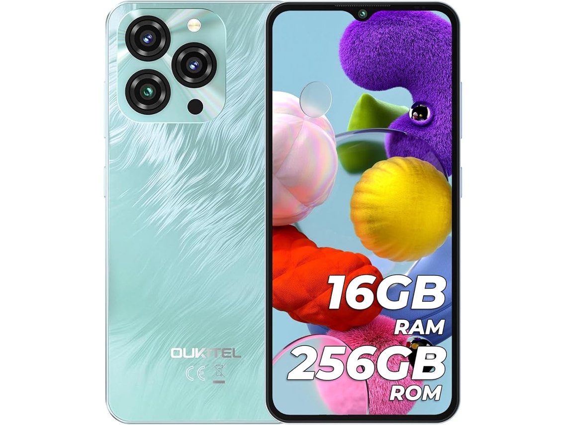 Smartphone Oukitel C3 16 Gb 256 Gb 6.52" Hd+ Pantalla Octa-core Batería 5000mah Cámara 13mp Face Id Azul