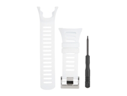 Correa de reloj de caucho (Compatible con Suunto Ambit 1/2/3 Blanco Plata)