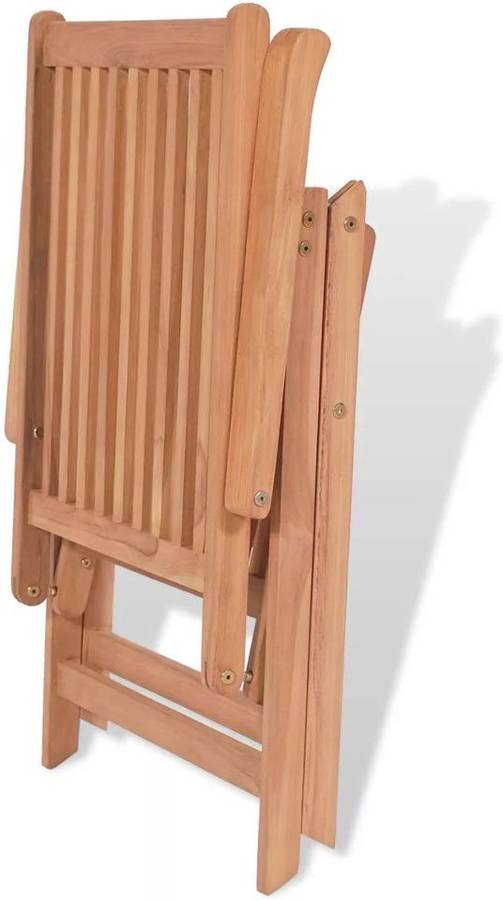 Silla de jardín VIDAXL reclinable en Madera teca maciza