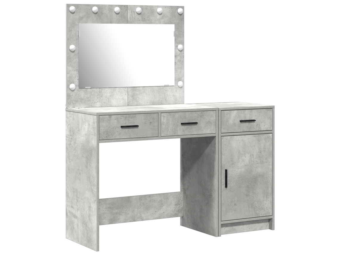 Conjunto 2 De Tocador De Vidaxl Con Led En Madera Gris De Vidaxl