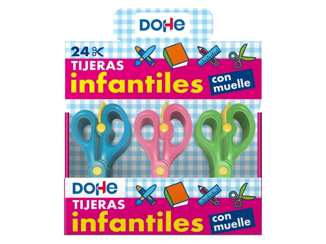 Expositor 24 Tijeras Infantiles Alta Seguridad para Papel DOHE