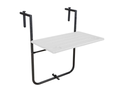 Mesa plegable colgante para balcones / terrazas 36x60 cm. altura regulable