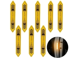 8 Pegatinas Reflectantes Para Puertas De Coche, Universales, Súper Reflectantes, Borde Del Parachoques
