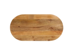 Tablero De Mesa Ovalado Madera Maciza De Mango 90x40x3,8 Cm
