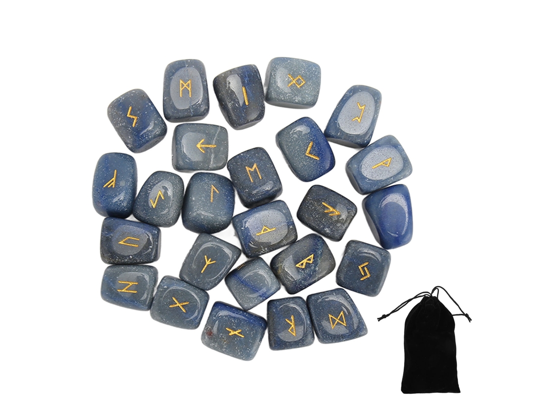 Conjunto De 25 Piedras Rúnicas Del Alfabeto Antiguo Para La Sanación De Chakras Y La Buena Suerte Para Principiantes.