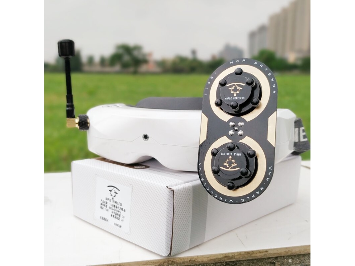 1 Unidademaple Antena Fpv Sem Fios 5.8ghz 11dbi Rhcp Sma para Drone Rc Fatshark Eachine Skyzone Goggles MDUG