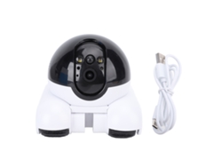 Cámara móvil para mascotas con ruedas, cámara de seguridad wifi para interiores, cámara robot para perros y gatos.