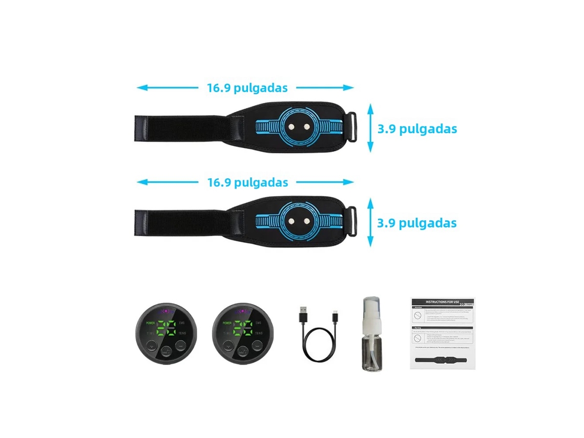 (2 Correas De Hombro) Cinturón Moldeador De Músculos Abdominales Recargable Por Usb