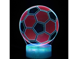 Lámpara Nocturna De Fútbol, ​​16 Colores Cambiantes Con Control Remoto, Visión Nocturna 3d Estéreo Digitallab
