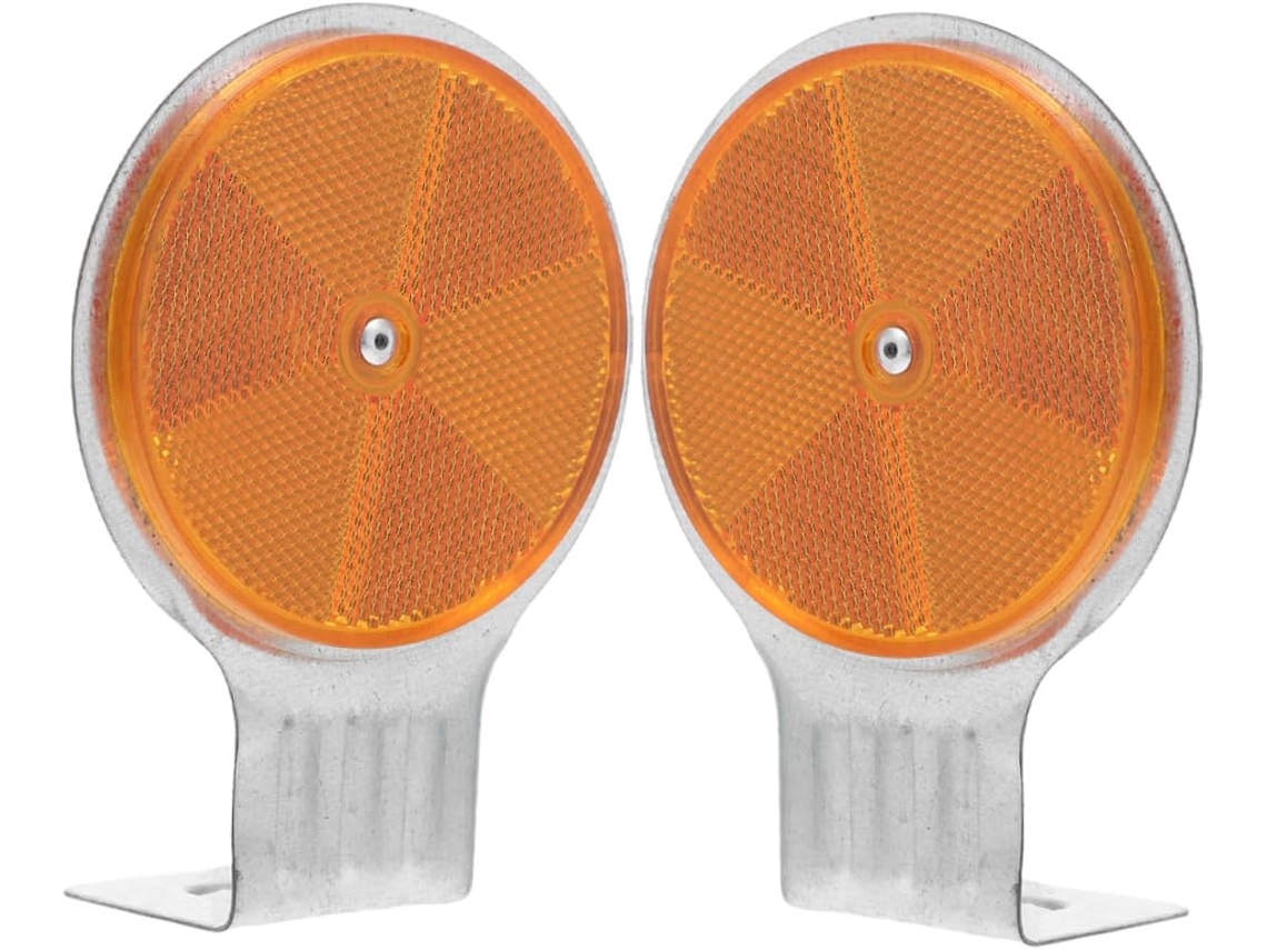 Conjunto De 2 Peças De Marcadores De Plástico Refletivos Para Segurança Rodoviária E