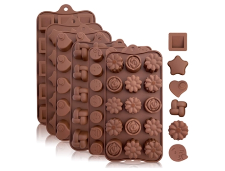 6 moldes para tartas de varios estilos, moldes de silicona para chocolate, amor, animales, para hornear, bricolaje, estilo 2
