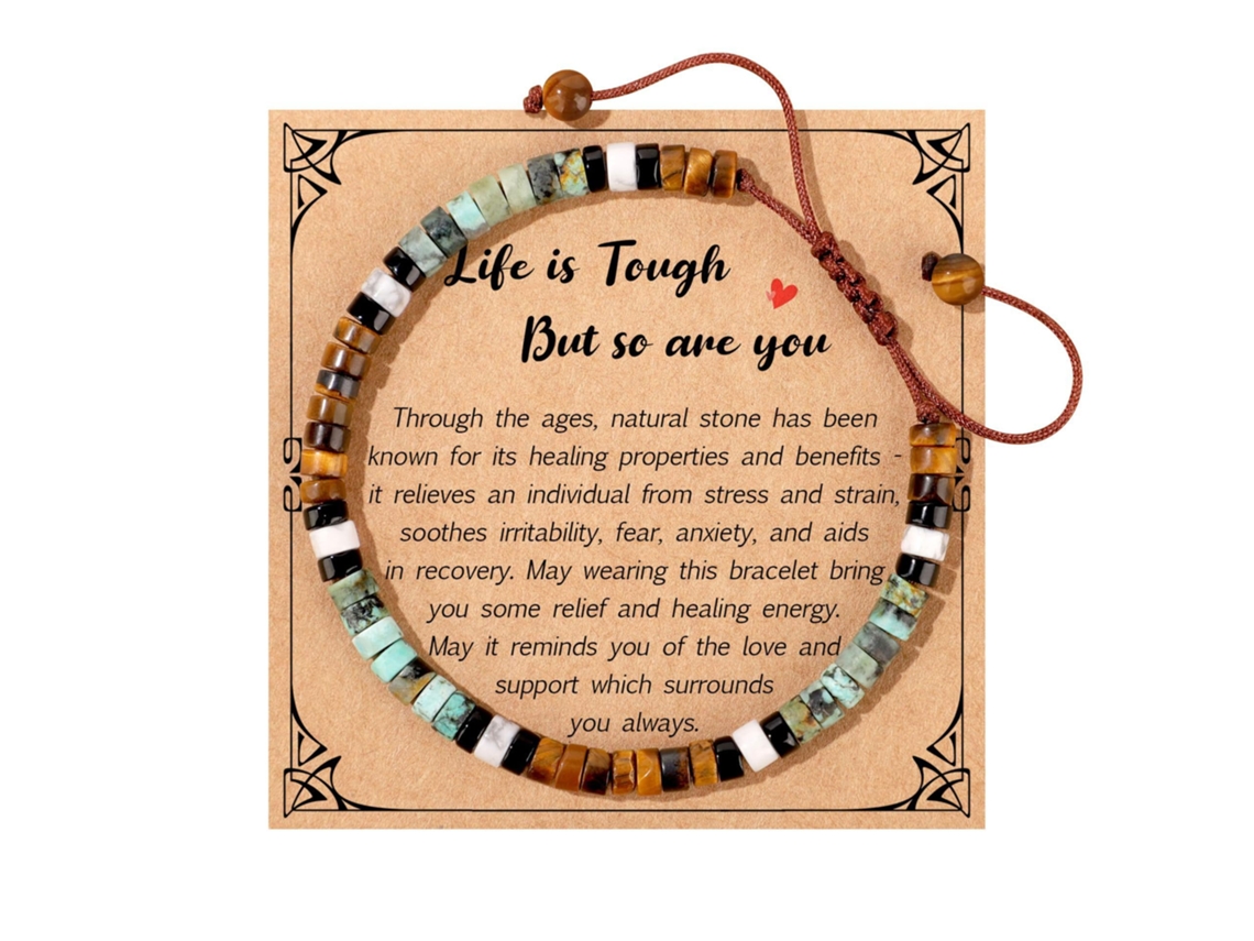 Pulsera De Yoga Con Cristales De Piedras Preciosas Naturales Para Los Chakras, Alivia La Ansiedad C Siurn