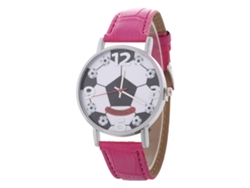 Reloj De Cuarzo Elegante Casual Unisex Para Parejas Regalo (rojo Rosa)