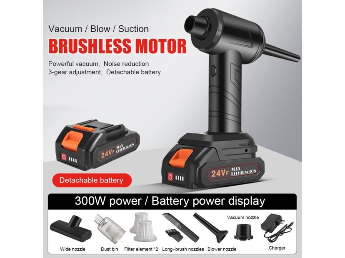 Aspirador inalámbrico para automóvil de 300 W, aspirador de mano de succión fuerte de 12000 PA, recargable, tres niveles ajustables para automóvil ALLONSCD
