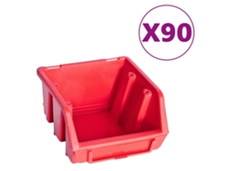 Juego de caja de almacenamiento de 96 piezas con paneles de pared rojos y negros EXCLUSIVO DE LA CASA