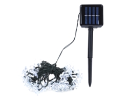 Luces De Cuerda Flores Solares Exteriores Impermeables 50led Para Decoración Navideña Jardín Patio
