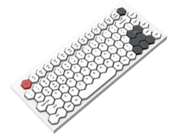 Teclado Bluetooth, teclado inalámbrico multidispositivo con llave hexagonal, recargable Ly Ebike