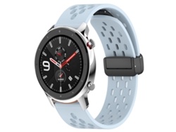 Bracelete de Smartwatch para Amazfit GTR 4 22mm de silicone com fecho magnético dobrável (azul claro)