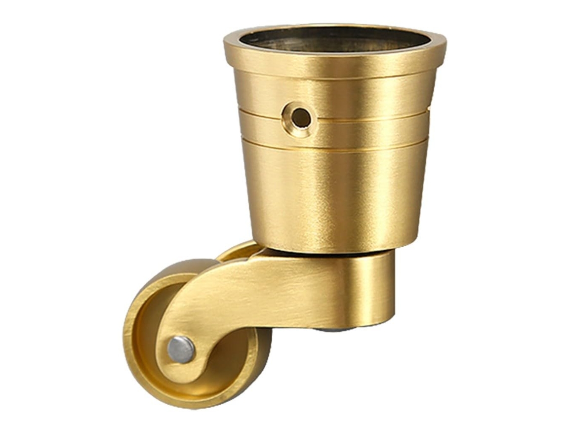 Juego De 4 Ruedas Giratorias 32 Mm, Suave, Robusto, Latón, Elegante