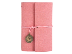 Cuaderno de cuero sintético con elementos de reloj de bolsillo retro y hebilla, interior reemplazable para escribir en Kofihety