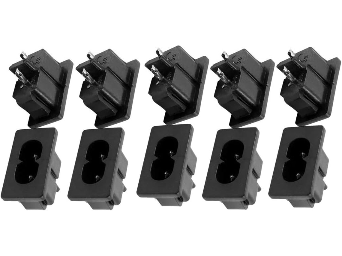 10 X Conector Hembra Iec C8 Para Dispositivo Antirretorno 250 V 1 A