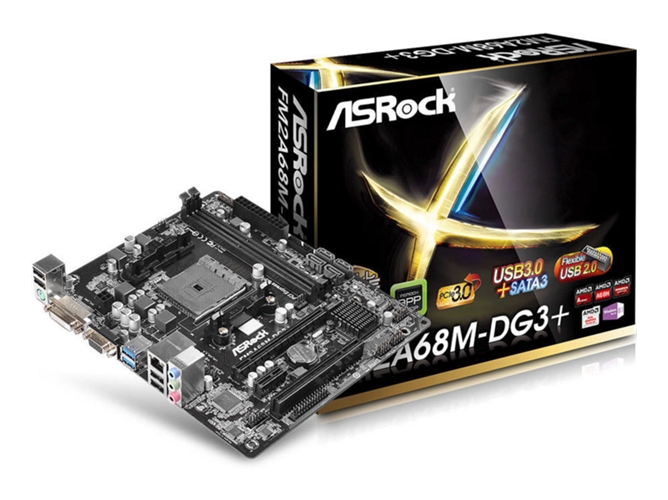 Placa Base ASROCK FM2A68M-DG3+ (Socket FM2+ - AMD A68H - Micro ATX)