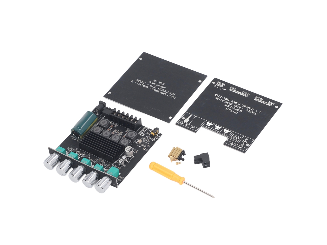Módulo Amplificador De Audio De 2.1 Canales Bluetooth, Placa De Alimentación Digital Para Bricolaje, Altavoz Inalámbrico, Dc12-24v