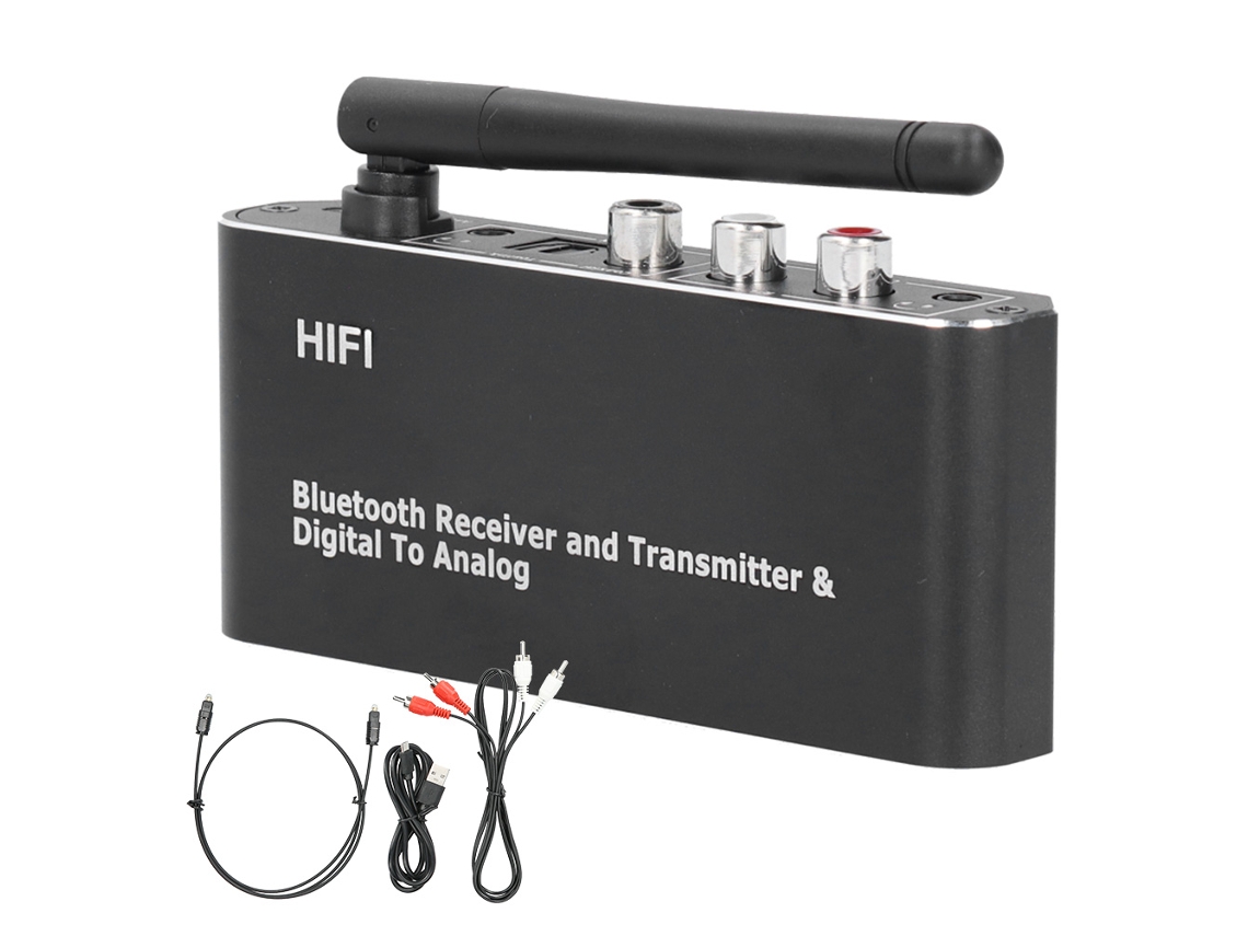 Convertidor de audio digital a analógico con transmisor y receptor Bluetooth 5.0