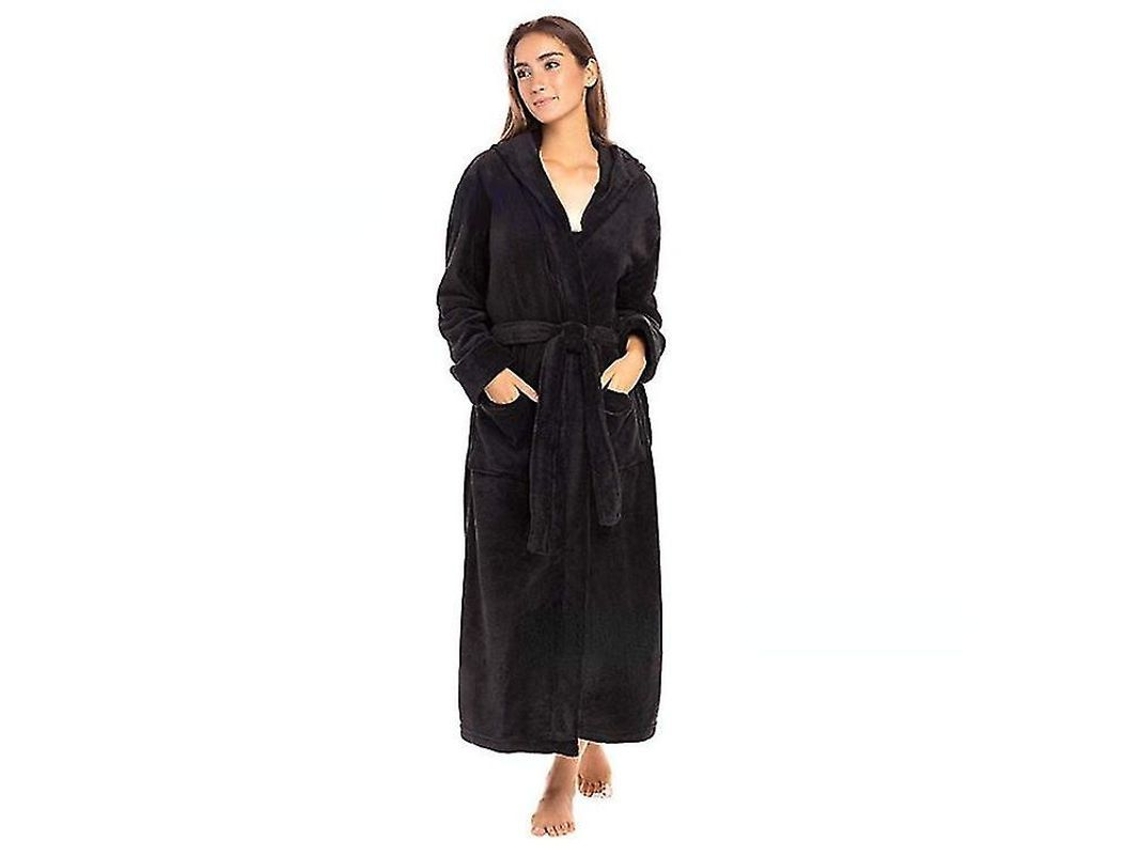 2026-bata De Baño De Algodón 100% Lujo Extra Grueso Con Capucha Y Cinturón Ajustable Para Mujer