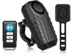 Alarma Para Bicicleta Con Bocina, Control Remoto, Potente (113 Db), Inalámbrica, Resistente Al Agua, Antirrobo Y Con Vibración (negra).