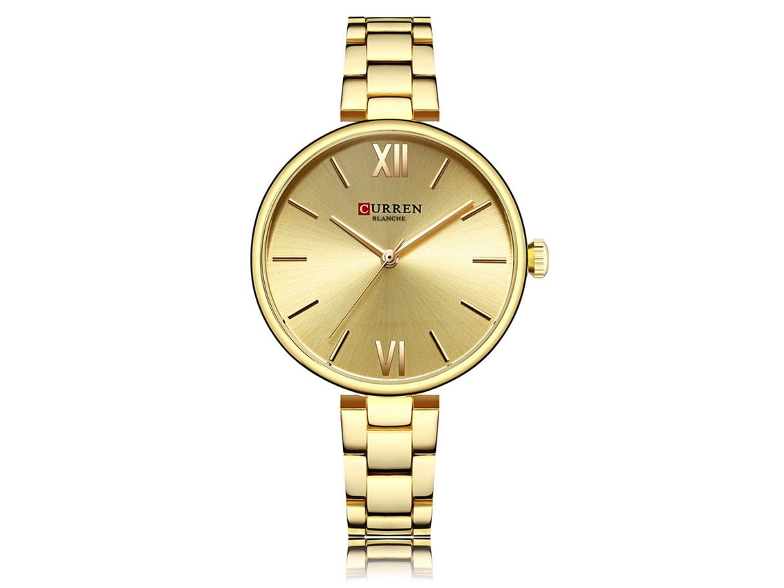 Reloj De Pulsera Analógico De Cuarzo Para Mujer, Resistente Al Agua, De Aleación, Color Oro Rosa Y Verde.