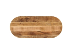 Tablero de mesa ovalado de 110 x 50 x 2,5 cm, madera maciza de mango rugosa, DKD HOME DECOR