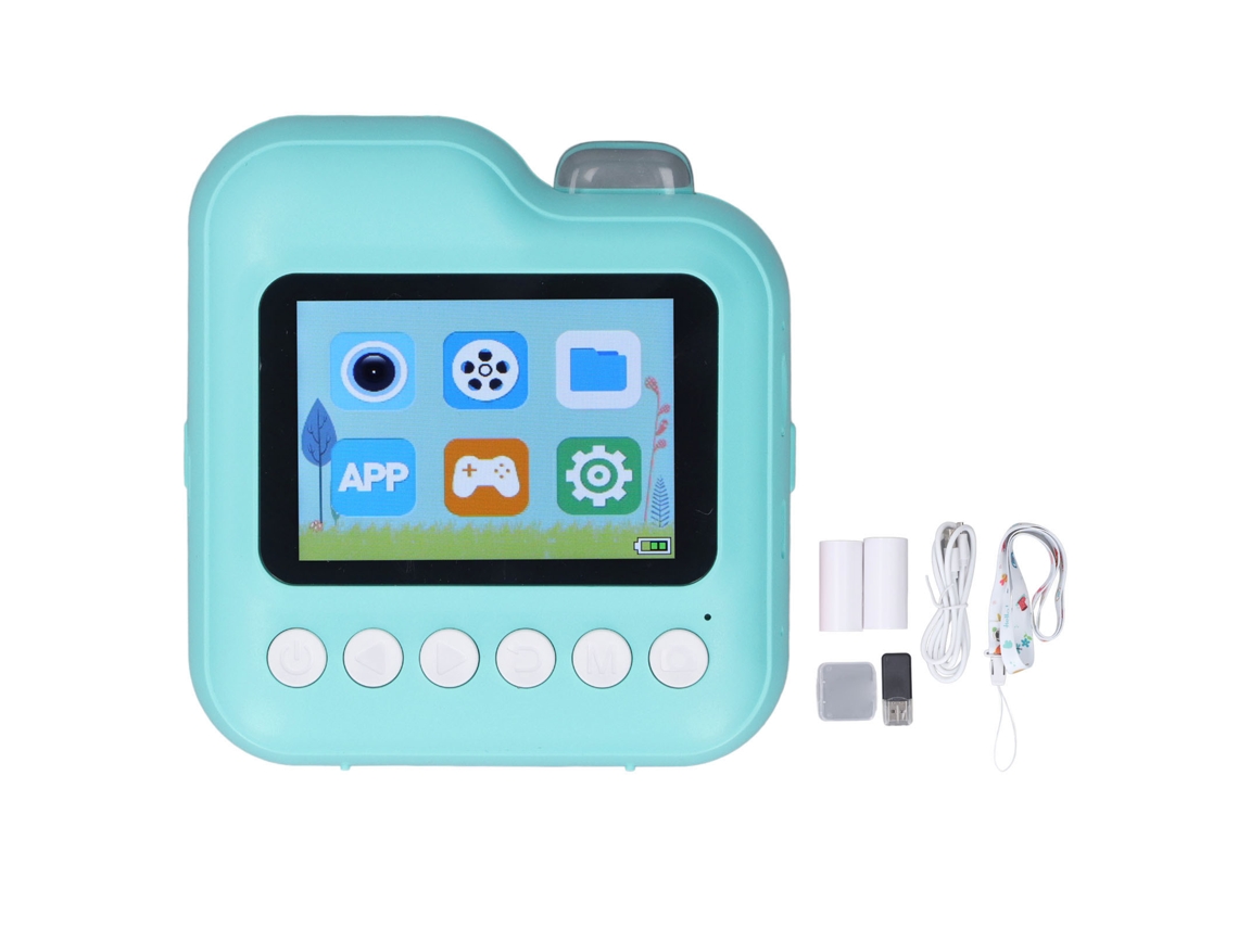 Cámara Digital Para Niños Con Impresora Portátil Mini, Imprimir Fotos En Tiempo Real, Alta Definición, Azul, Ideal Para Viajes Al Aire Libre