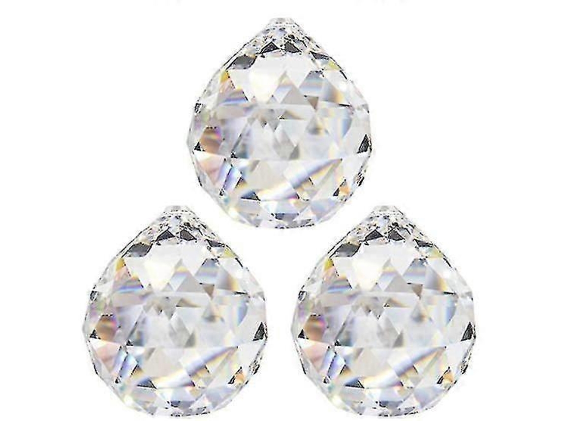 Juego de bolas de cristal - Bolas de cristal arcoíris de 30 mm para decoración de ventanas y Feng Shui