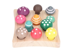 Juguete Educativo De Madera Colorido Para Recolectar Setas, Ideal Para Aprender A Contar.