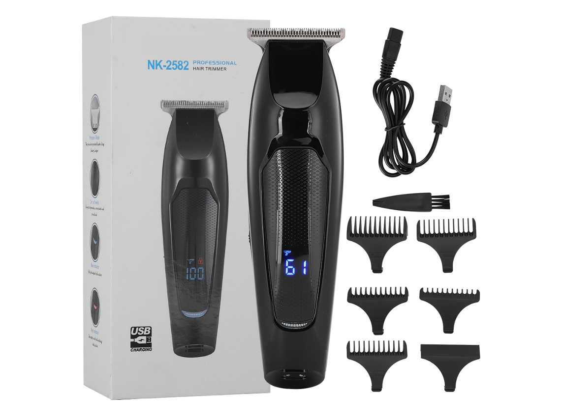 Cortadora De Pelo Eléctrica Lcd Con Carga Usb Recargable Herramienta Profesional Para Peluquerías