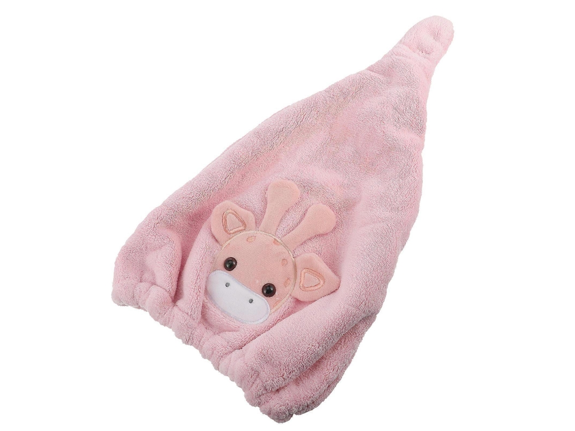 Toallas para el cabello Rosewell de coral absorbentes y de secado rápido con gorro (juego de 2)