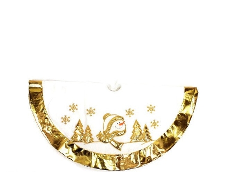 Faldas árbol de Navidad Base de árboles para Fiesta de año Nuevo Vacaciones en casa decoración 90cm Dorado