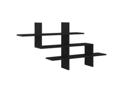 Maison Exclusive - Estantería De Pared De Roble Negro, 124,5 X 18 X 60,5 Cm, Madera De Ingeniería