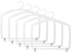 Juego 5 Perchas Plástico Blanco Trajes Bikinis Expositor Estable Tiendas Protección Antiarañazos Bragas