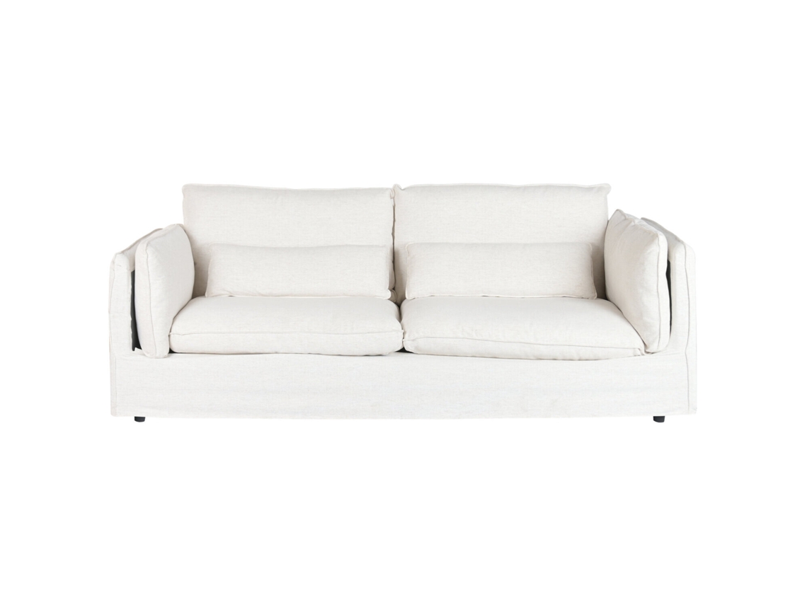Sofa Poliester Pluma Blanco Roto 230x98x90cm