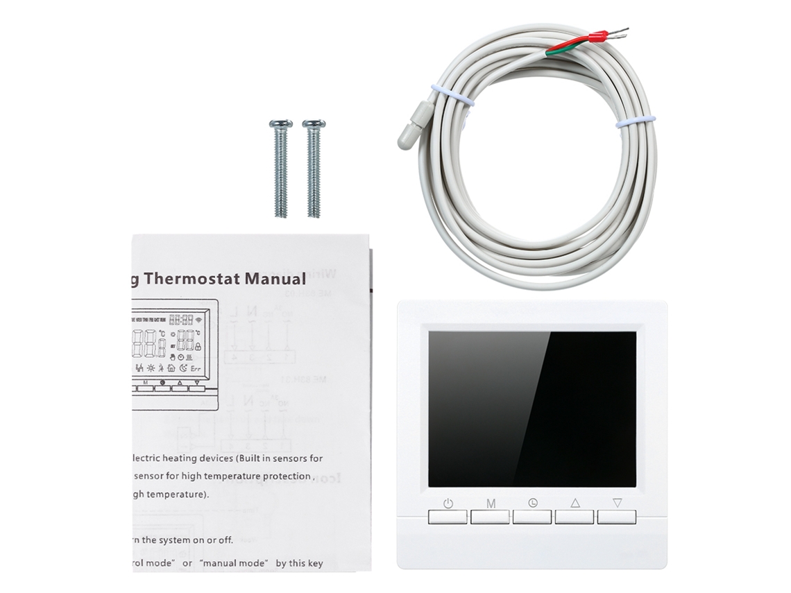 Termostato Inteligente Programable Con Pantalla Lcd Para Calefacción Eléctrica 16a Hogar Oficina Hotel