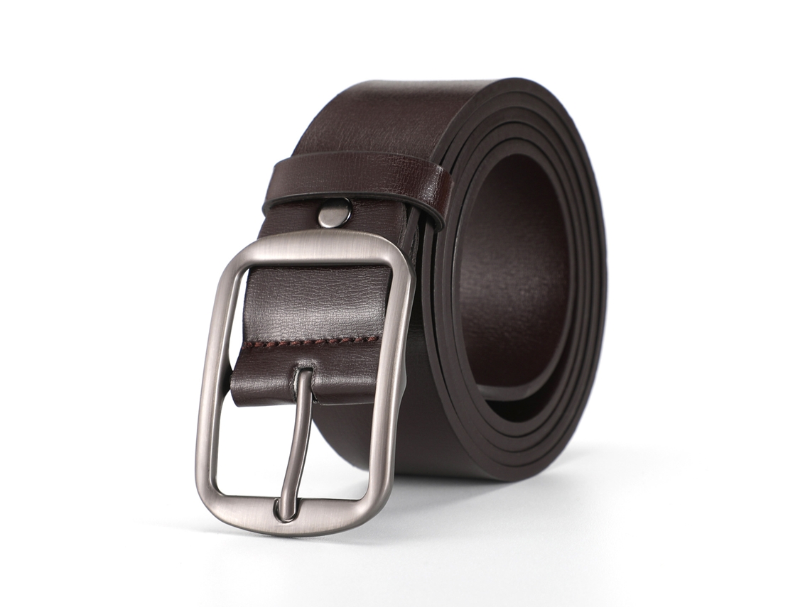 Cinturón de TPU para hombre con hebilla de aguja Yuysan, ancho 3,8 cm, largo 120 cm, color café.
