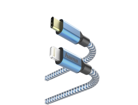 Cable Lightning Plata HAMA Azul