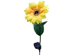 Luces solares LED Slowmoose con forma de girasol, para jardín, luz blanca cálida.
