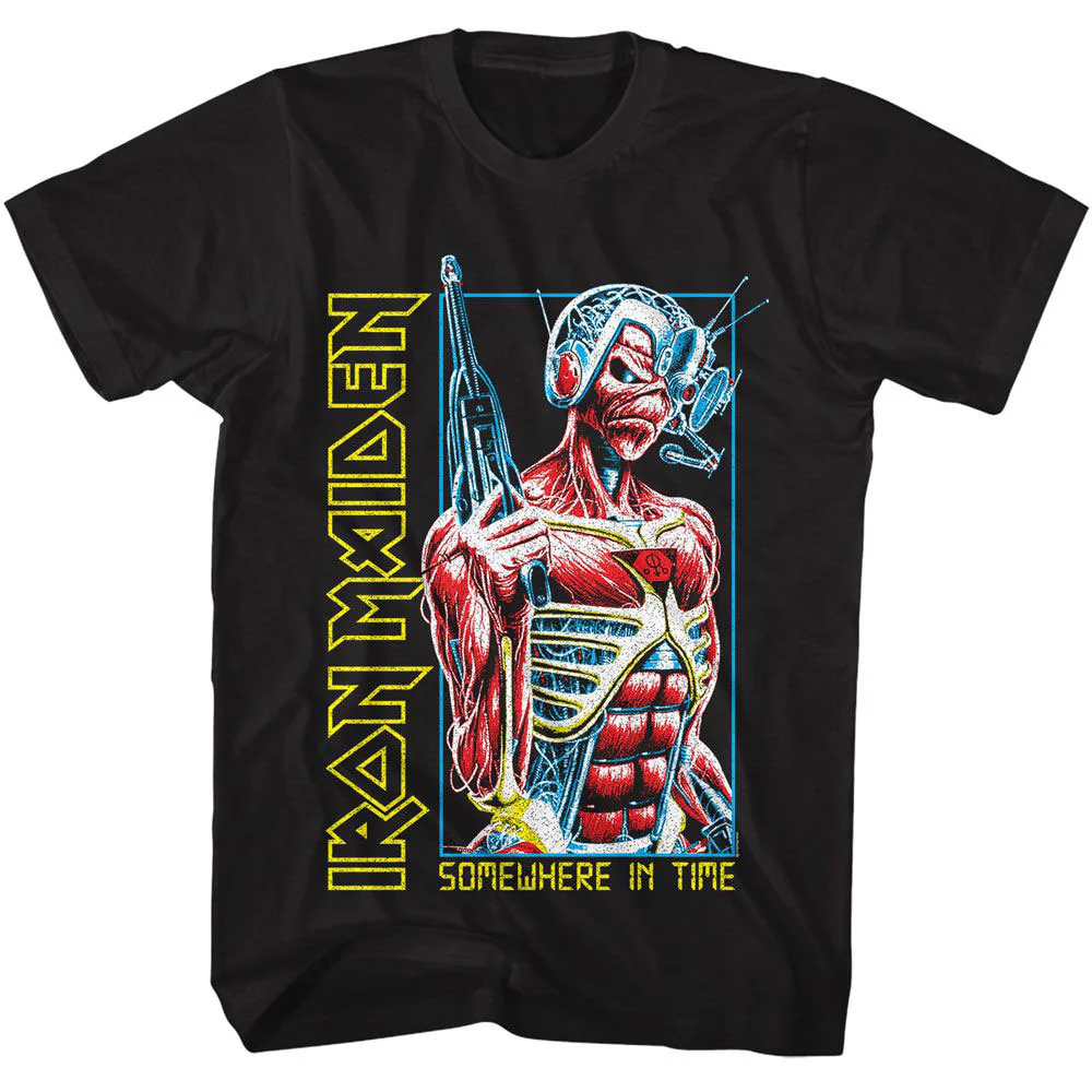 Rockinstone Iron Maiden Iron Maiden Somewhere In Time Camiseta（xxxl）