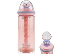 Botella Deportiva De 580 Ml Con Pajita, Ideal Para Ciclismo. Rosewell (rosa)