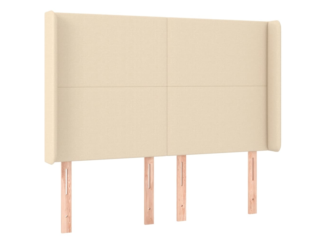 Cabecero con solapas, tejido color crema, MAISON EXCLUSIVE (147 x 16 x 118 cm)