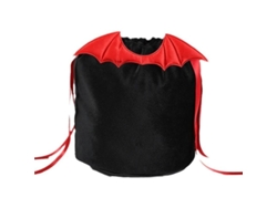 Bolsa De Dulces De Halloween Con Diseño De Murciélago En Terciopelo Para Fiestas (roja)