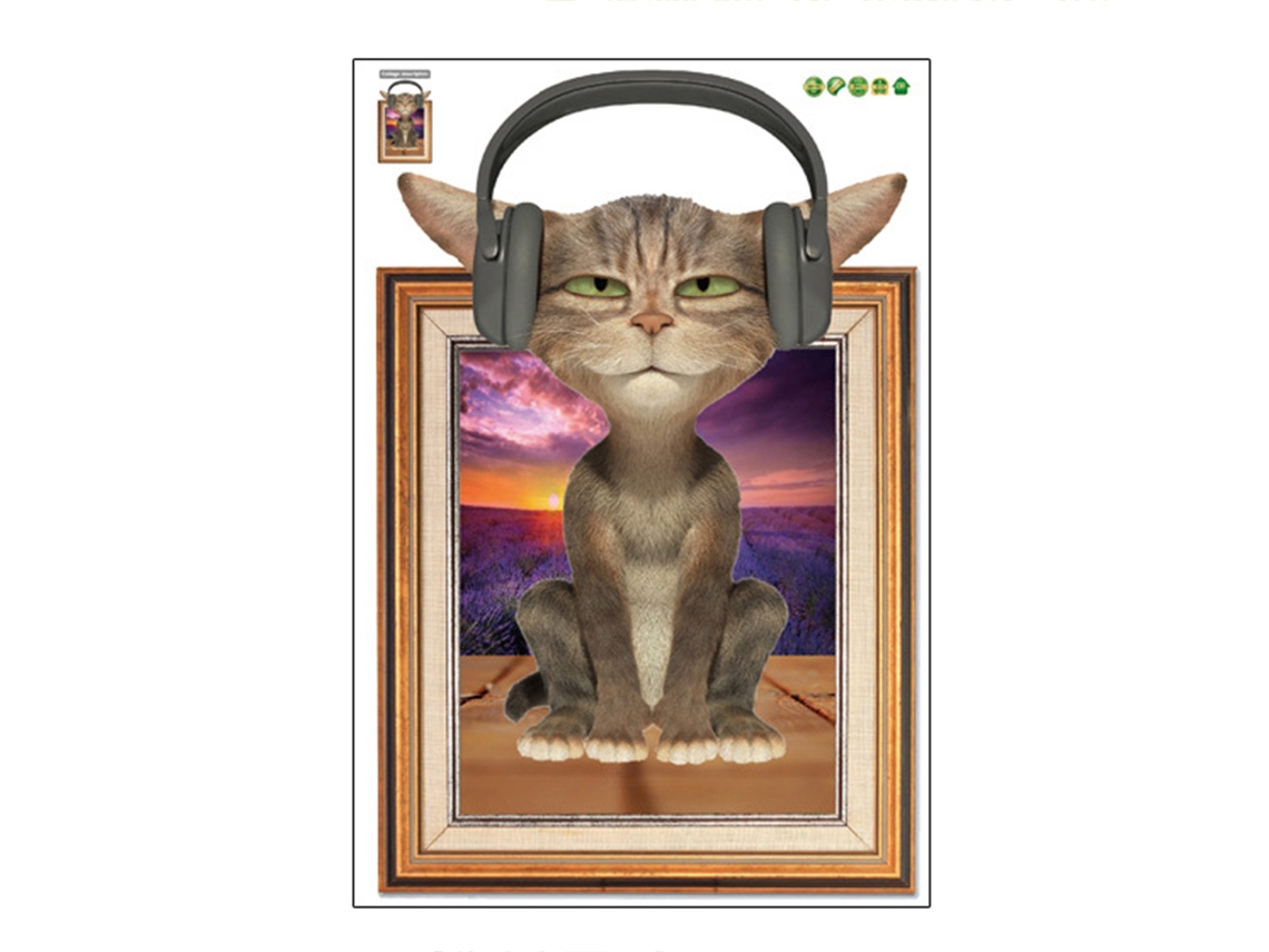 Adhesivo Decorativo De Pared Removible Con Gato Y Teléfono Para El Hogar Y La Oficina (hazlo Tú Mismo)